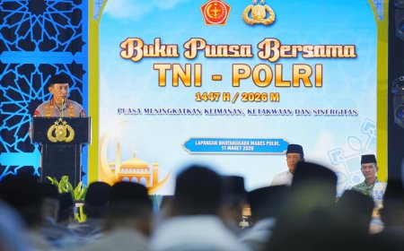Buka Puasa Bersama TNI-Polri, Kapolri Tegaskan Sukseskan Program Presiden   